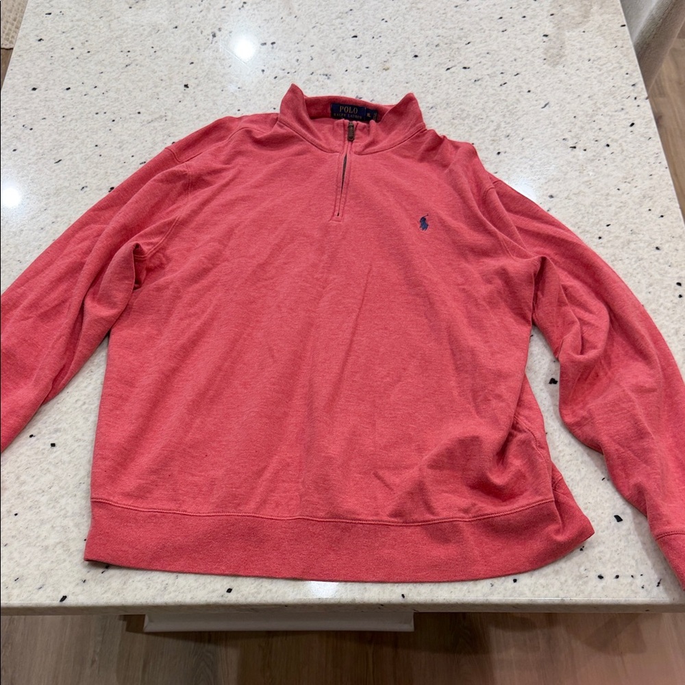 Polo by Ralph Lauren Men's Coral Zip-Up Sweater